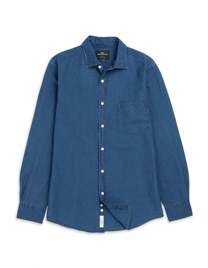 Clifton Shirt in Mid Blue image 4