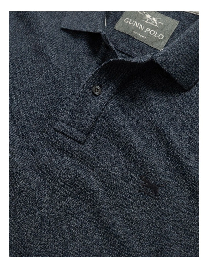 Long Sleeve Sports Fit Gunn Polo in Marine image 5