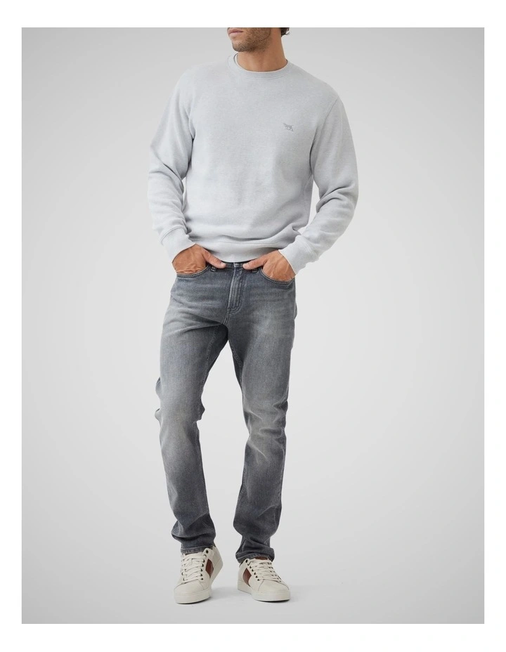 Crew Neck Sweat Top in Ice image 2