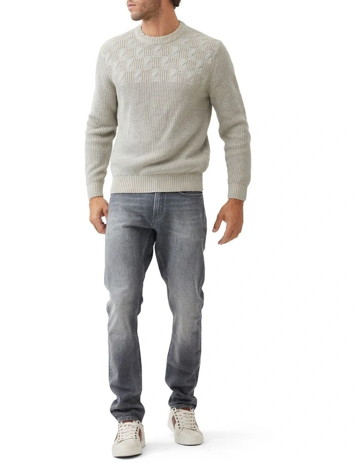 Westown Long Sleeve Knit Sweater in Camel image 2