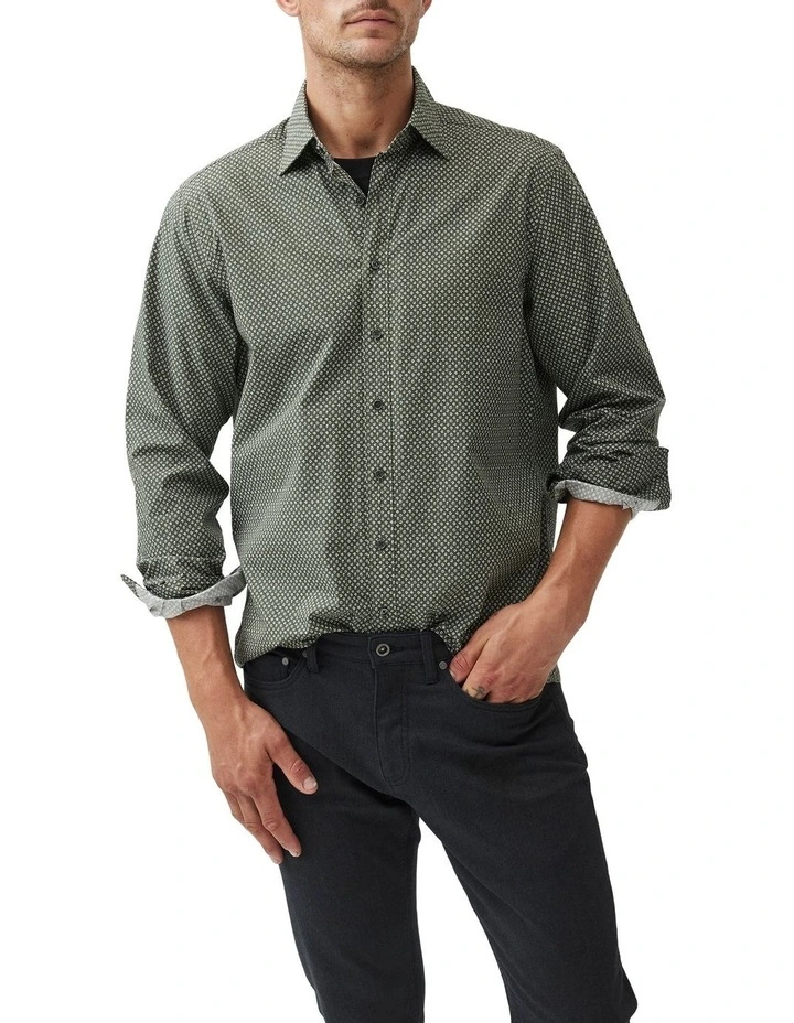 Notown Long Sleeve Shirt in Moss image 1
