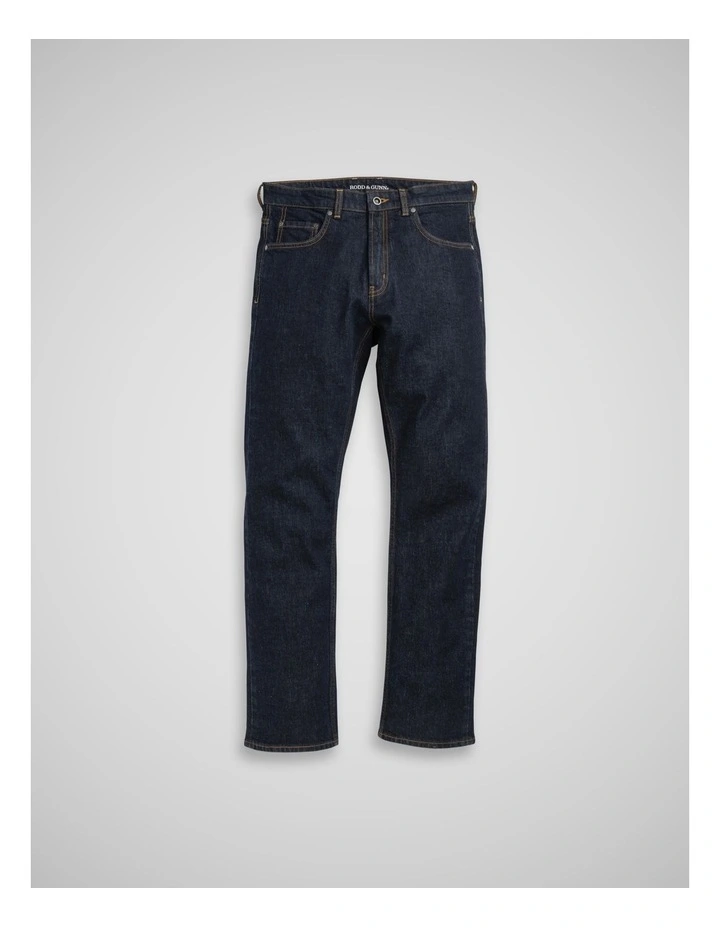Bexley Relaxed Italian Regular Leg Pant in Raw Denim image 4