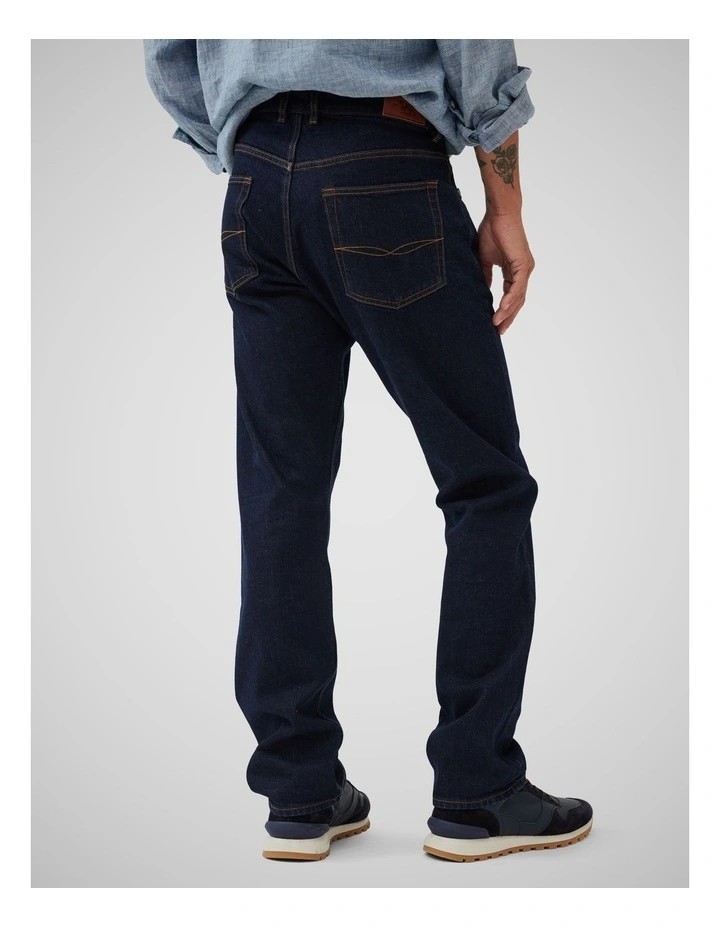 Bexley Relaxed Italian Long Leg Jeans in Raw Denim image 3