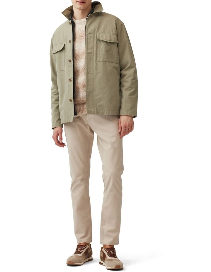 Brymer Straight Jean Short Leg in Stone image 2