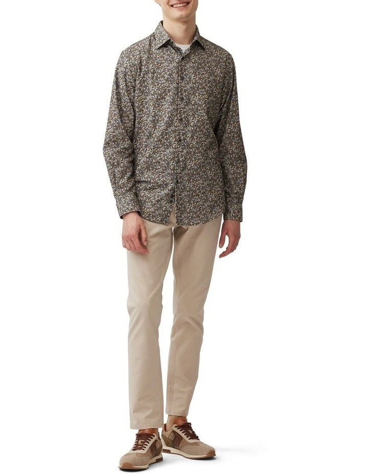 Pakington Long Sleeve Sports Fit Shirt in Elderberry image 2