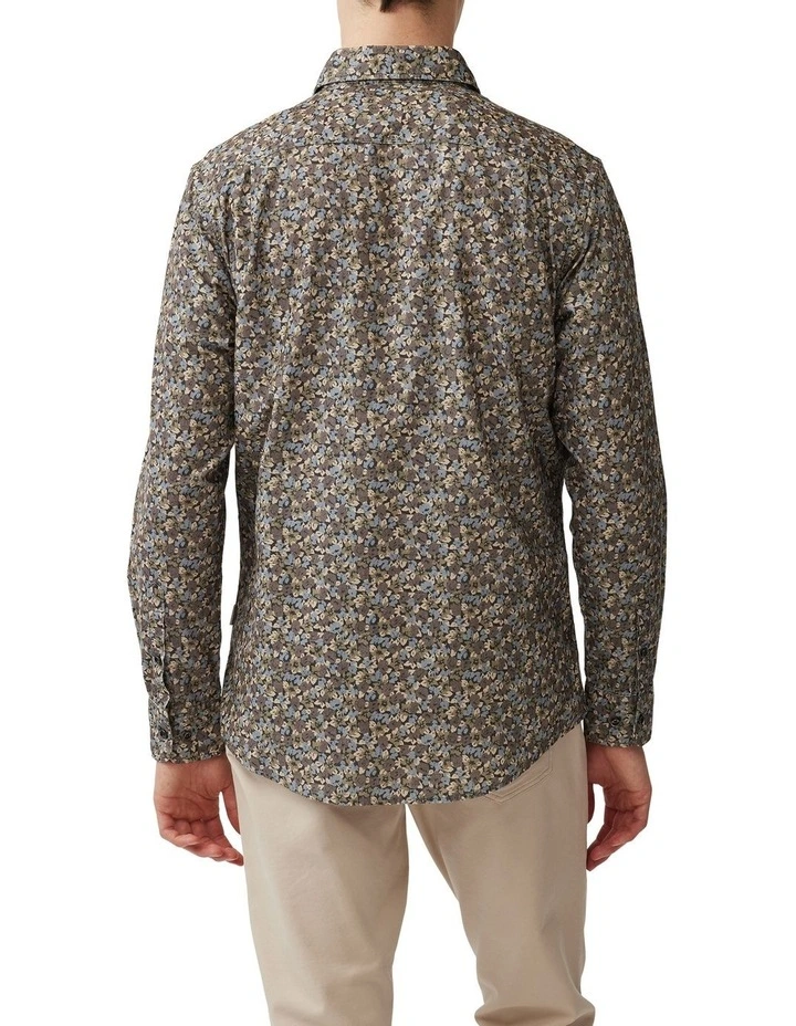 Pakington Long Sleeve Sports Fit Shirt in Elderberry image 3