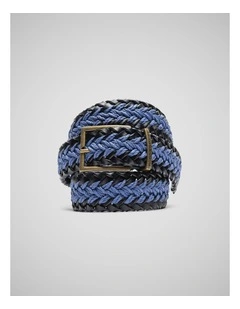 Eastbourne Weave Belt in Navy