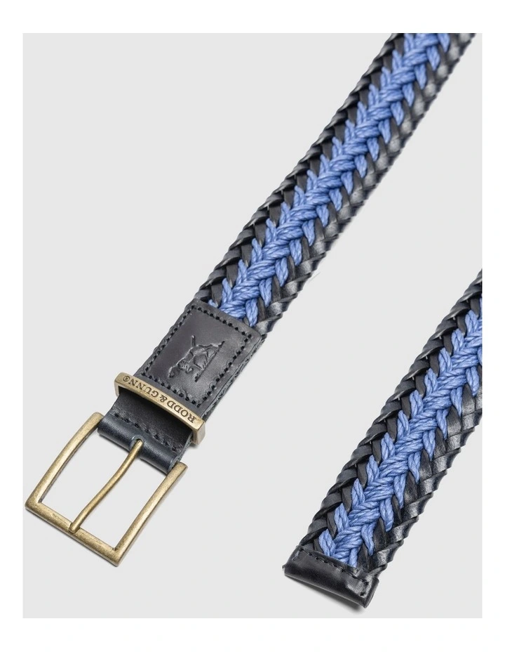 Eastbourne Weave Belt in Navy image 2