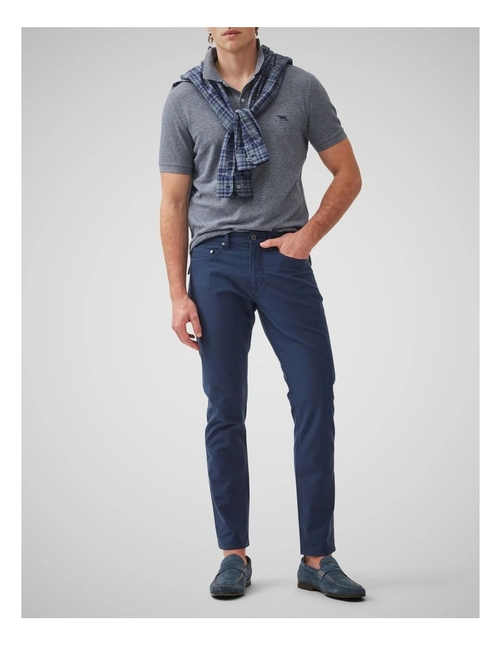 The Gunn Sports Fit Polo in Denim image 2