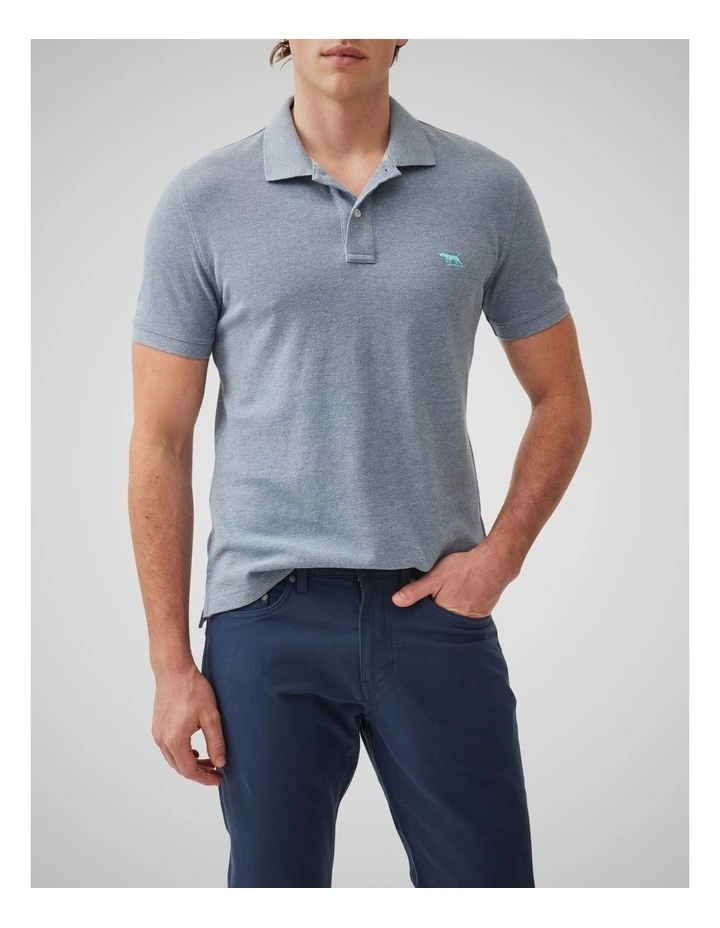 The Gunn Sports Fit Polo in Steel Blue image 1