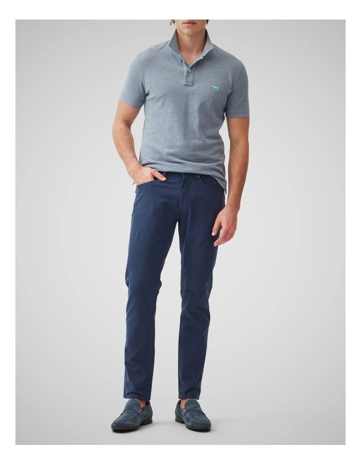 The Gunn Sports Fit Polo in Steel Blue image 2