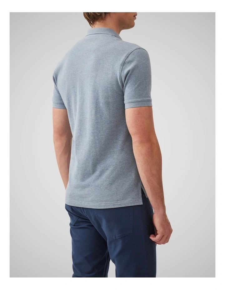 The Gunn Sports Fit Polo in Steel Blue image 3