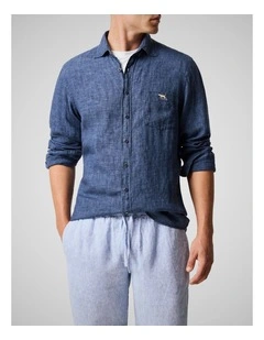 Coromandel 2 Long Sleeve Sports Fit Shirt in Marine