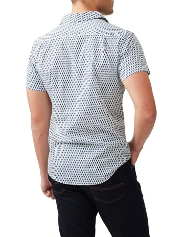 Byron Short Sleeve Sports Fit Shirt in Marine