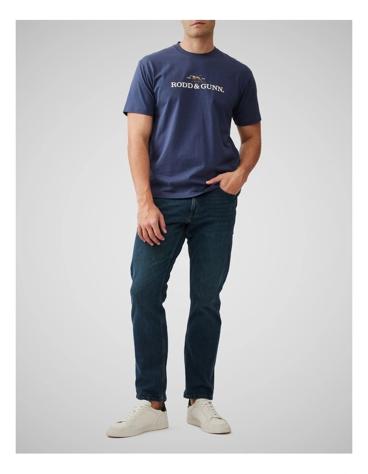 The Peaks Logo Tee in Vintage Navy image 2