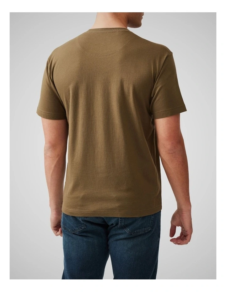 The Peaks Logo Tee in Olive image 3
