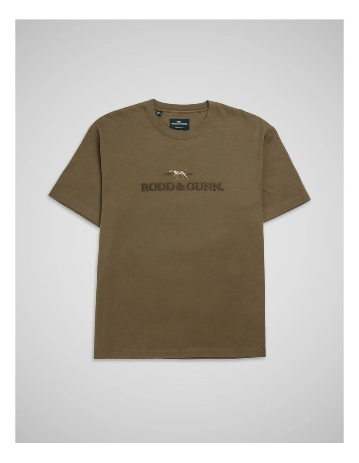 The Peaks Logo Tee in Olive image 4