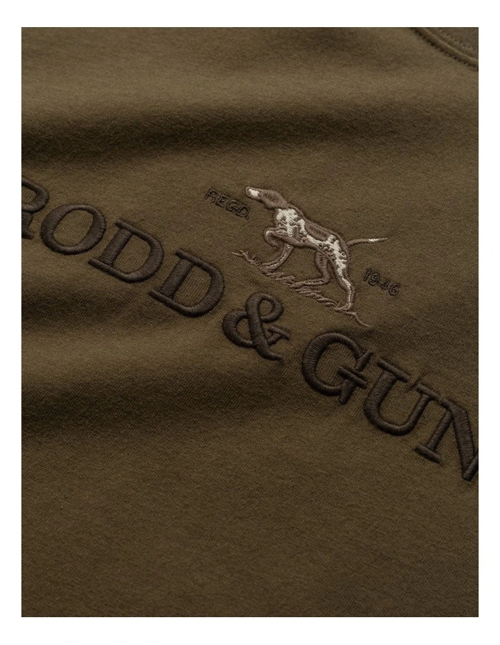 The Peaks Logo Tee in Olive image 5