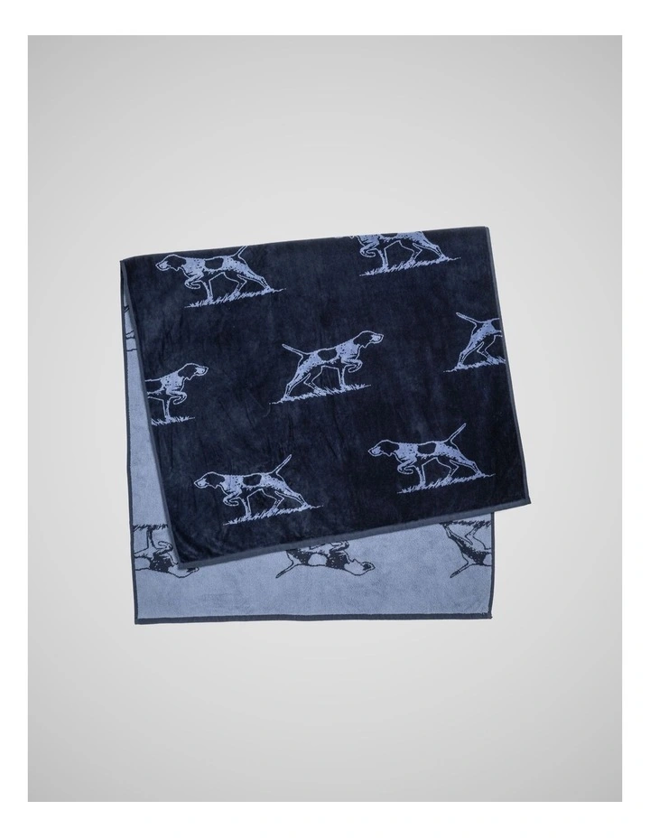 Dog Days Beach Towel in Navy Denim image 2