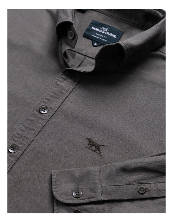 Gunn Oxford Long Sleeve Sports Fit Shirt in Forest image 6