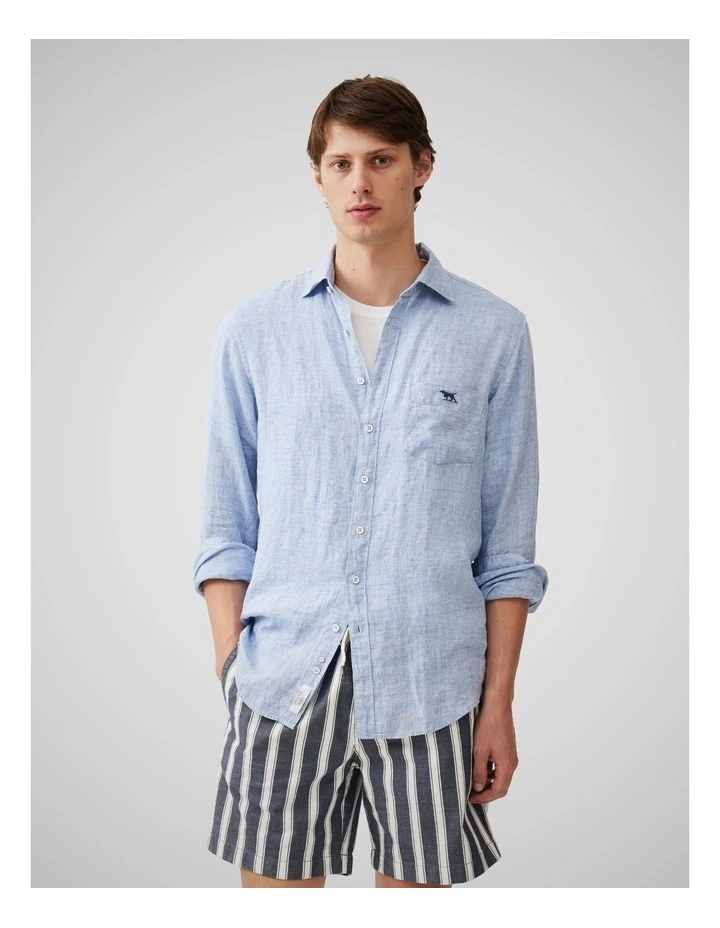 Coromandel 2 Long Sleeve Sports Fit Shirt in Denim image 1
