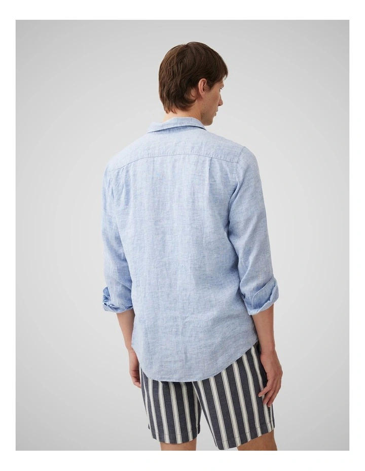 Coromandel 2 Long Sleeve Sports Fit Shirt in Denim image 3