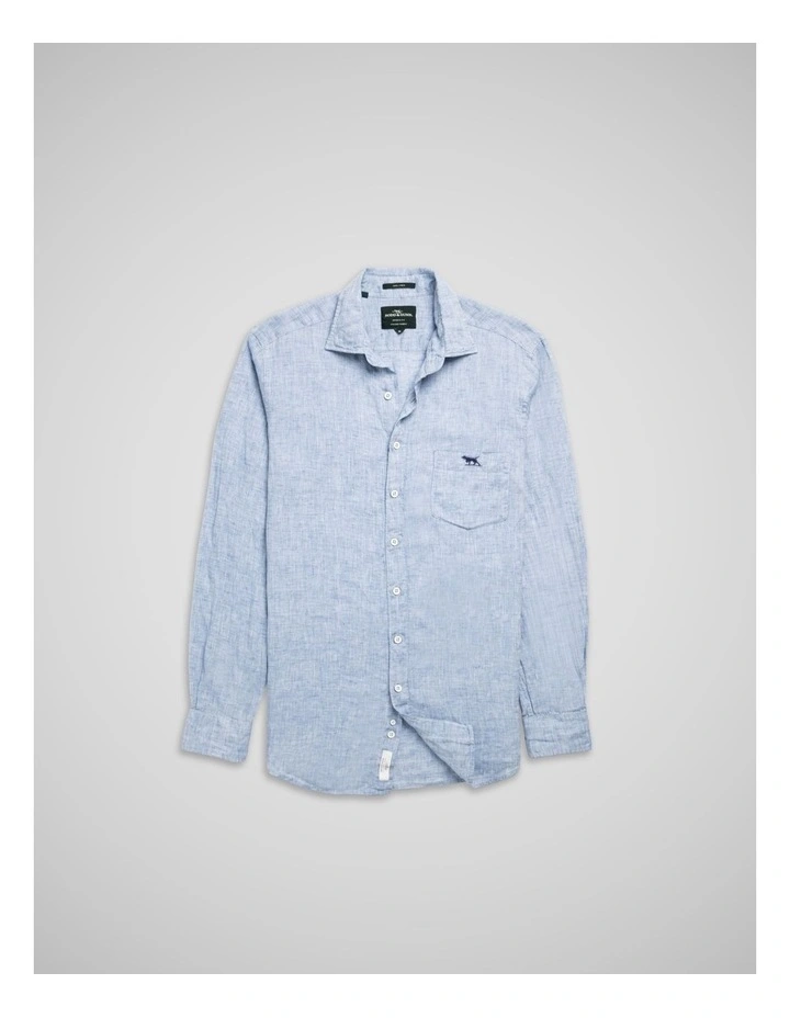 Coromandel 2 Long Sleeve Sports Fit Shirt in Denim image 4