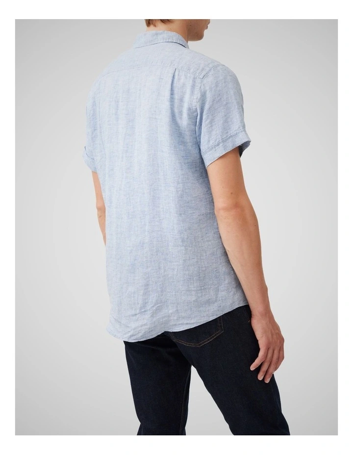 Cathedral Cove Short Sleeve Sports Fit Shirt in Denim image 3