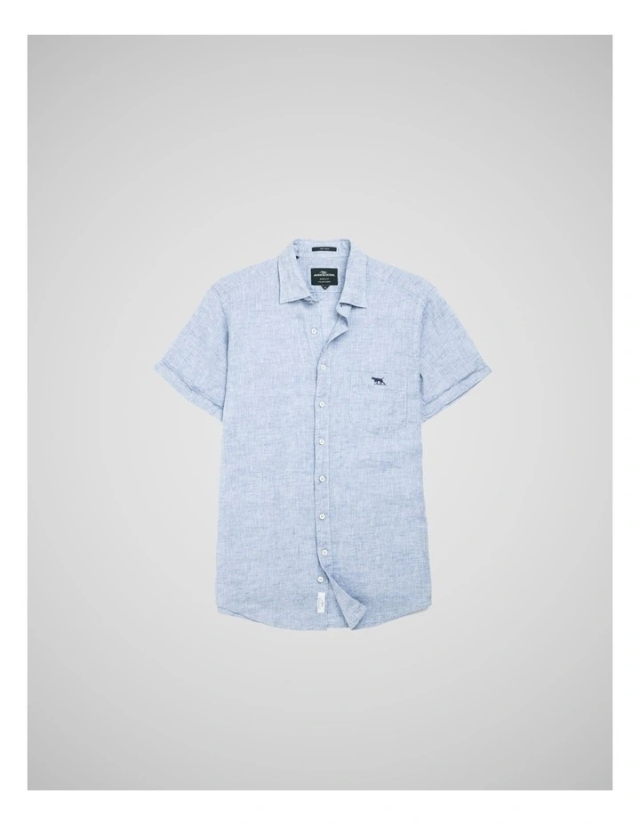 Cathedral Cove Short Sleeve Sports Fit Shirt in Denim image 4