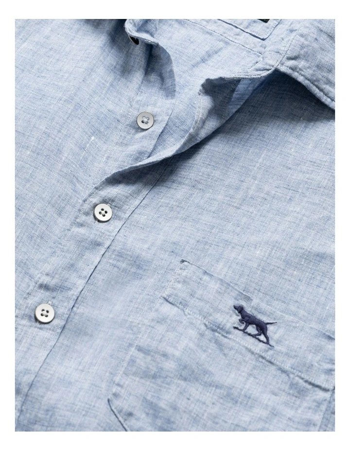 Cathedral Cove Short Sleeve Sports Fit Shirt in Denim image 5