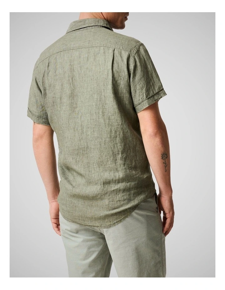 Cathedral Cove Short Sleeve Sports Fit Shirt in Kelp image 3