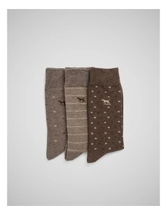 Seafcliff Sock 3 Pack in Earth Multi