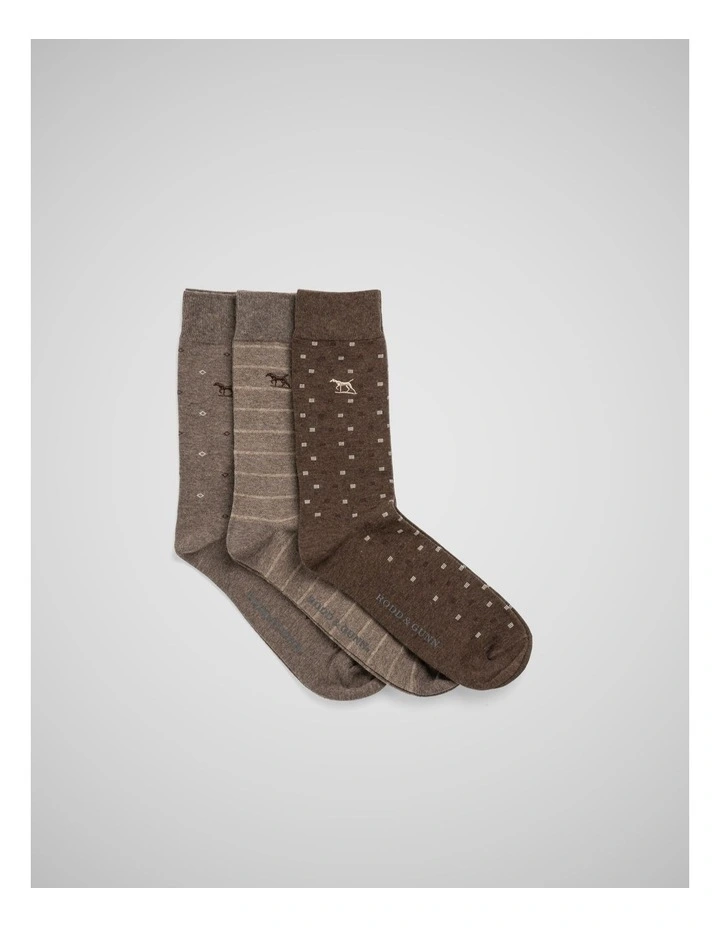 Seafcliff Sock 3 Pack in Earth Multi image 3