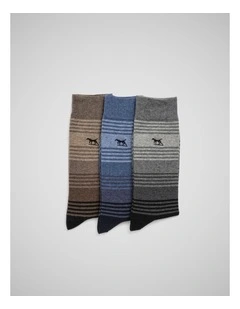 Stratford Stripes Sock 3 Pack in Multi