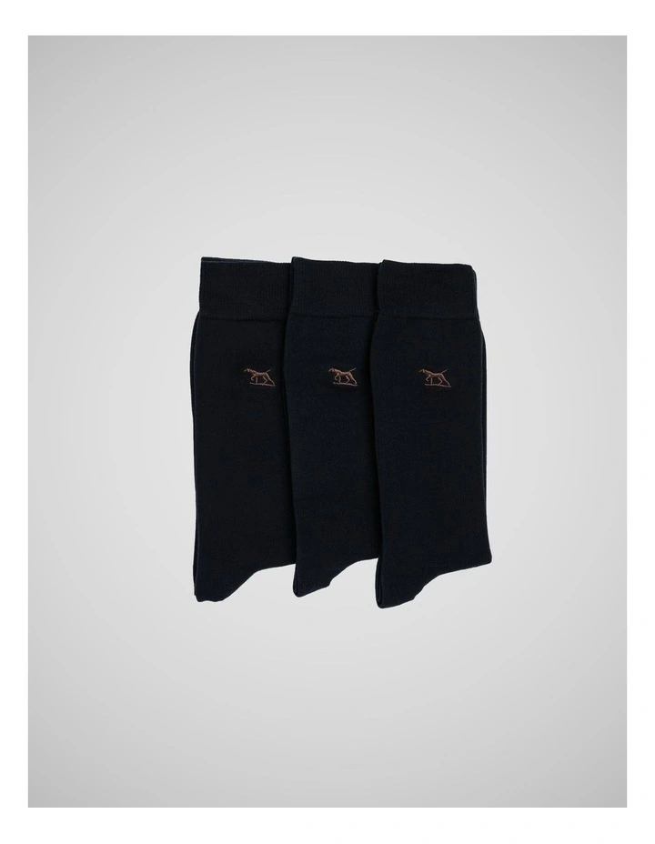 Dry Plains Three Pack Socks in Marine image 1