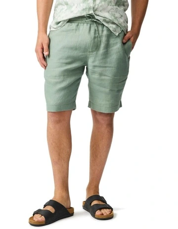 Linen 9 inch Resort Short in Hunter