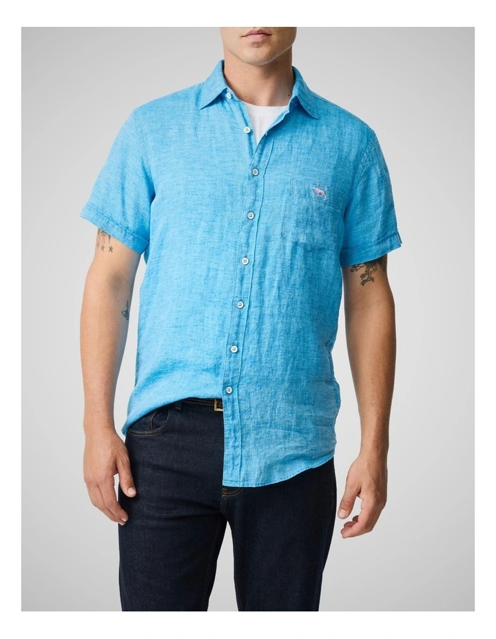 Cathedral Cove Short Sleeve Sports Fit Shirt in Cobalt image 1