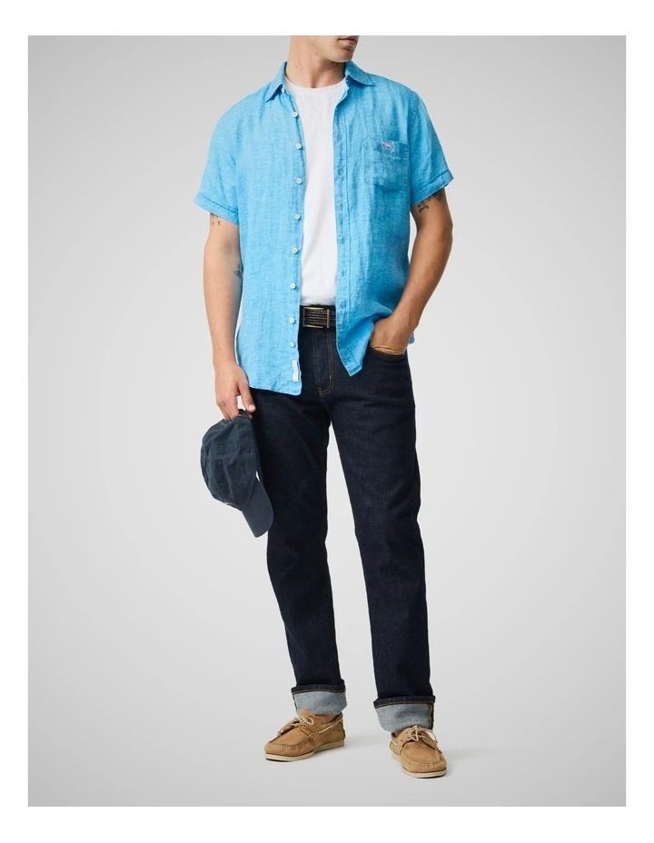 Cathedral Cove Short Sleeve Sports Fit Shirt in Cobalt image 2