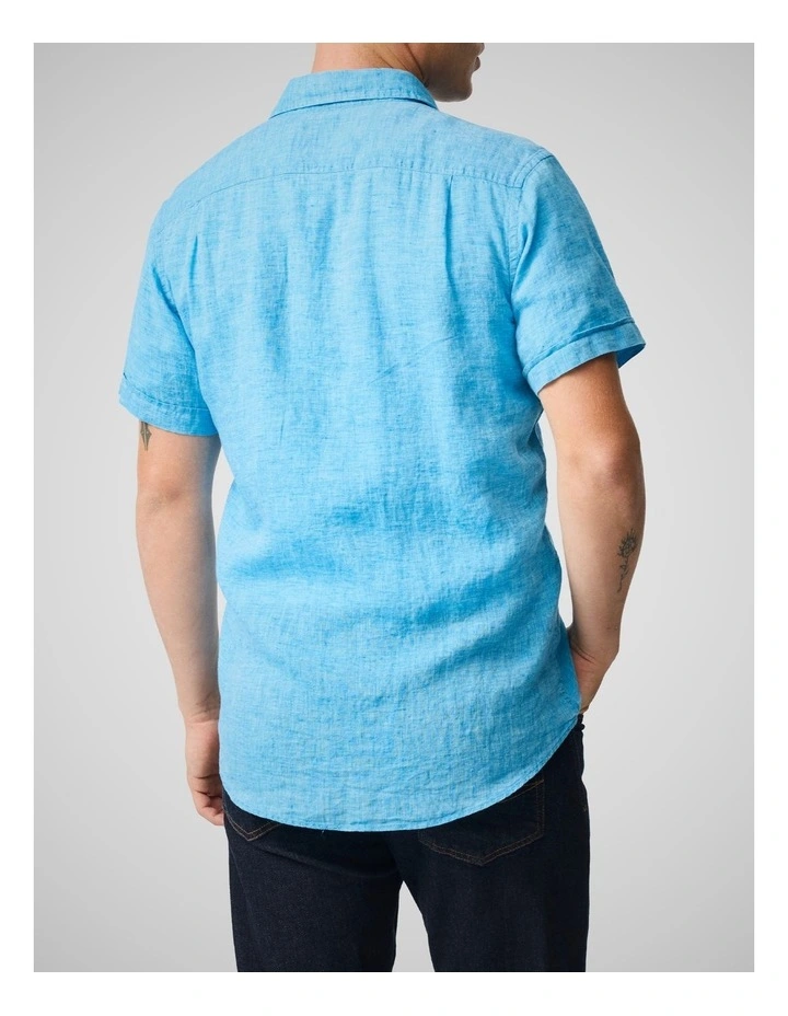 Cathedral Cove Short Sleeve Sports Fit Shirt in Cobalt image 3