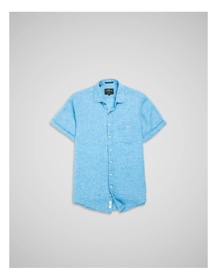 Cathedral Cove Short Sleeve Sports Fit Shirt in Cobalt image 4