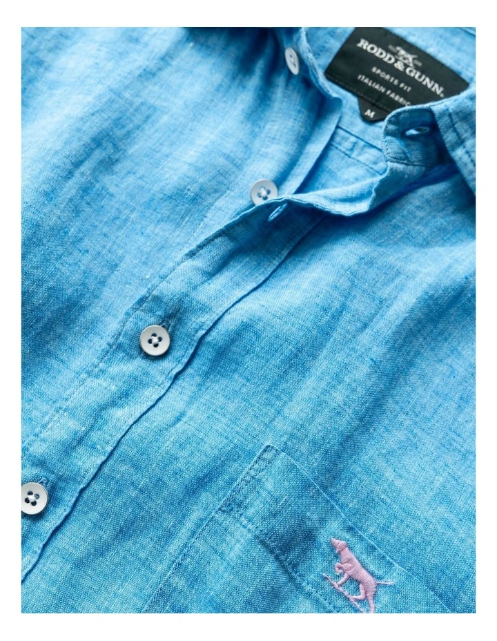 Cathedral Cove Short Sleeve Sports Fit Shirt in Cobalt image 5