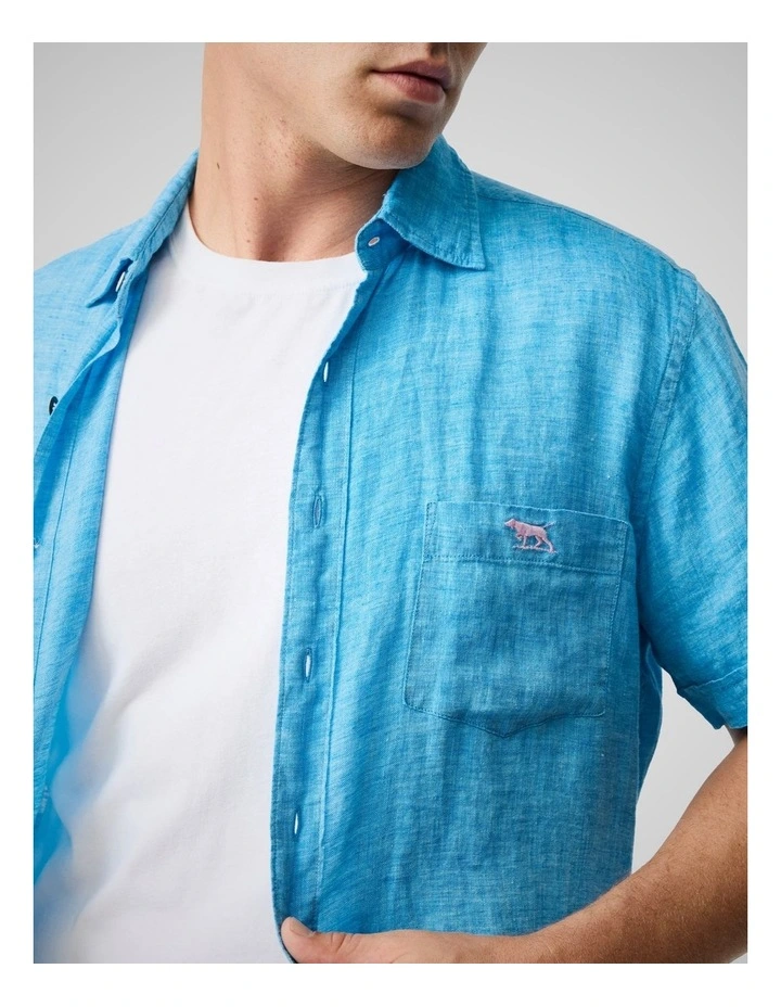 Cathedral Cove Short Sleeve Sports Fit Shirt in Cobalt image 6
