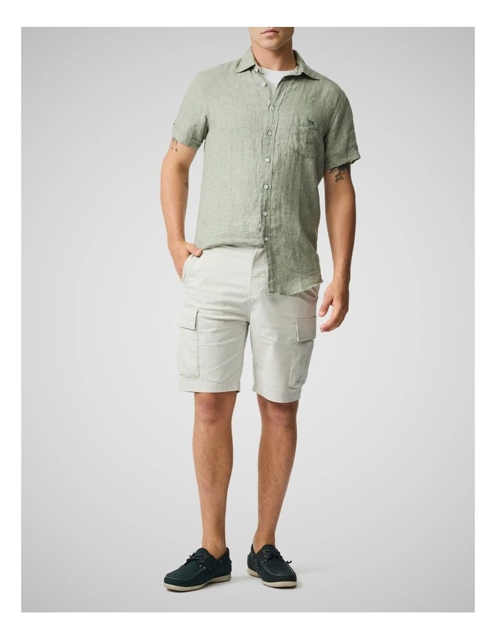 Cathedral Cove Short Sleeve Sports Fit Shirt in Sage Grey image 2