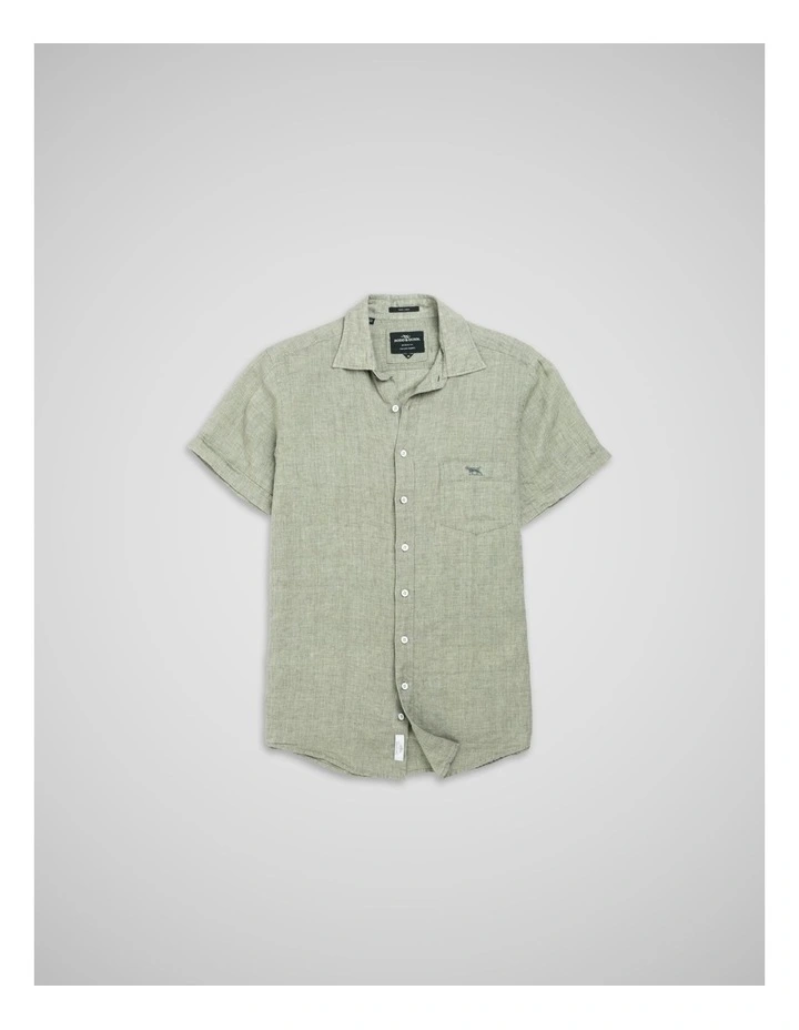 Cathedral Cove Short Sleeve Sports Fit Shirt in Sage Grey image 4