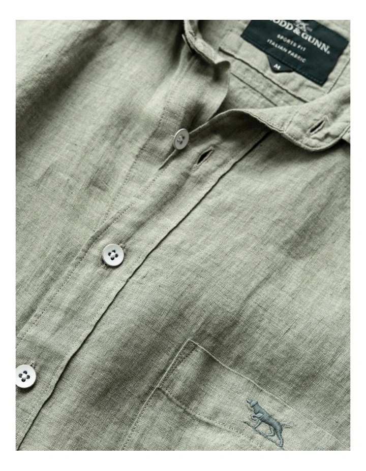 Cathedral Cove Short Sleeve Sports Fit Shirt in Sage Grey image 5
