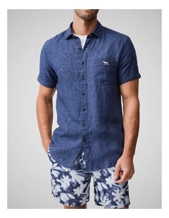 Cathedral Cove Short Sleeve Sports Fit Shirt in Marine
