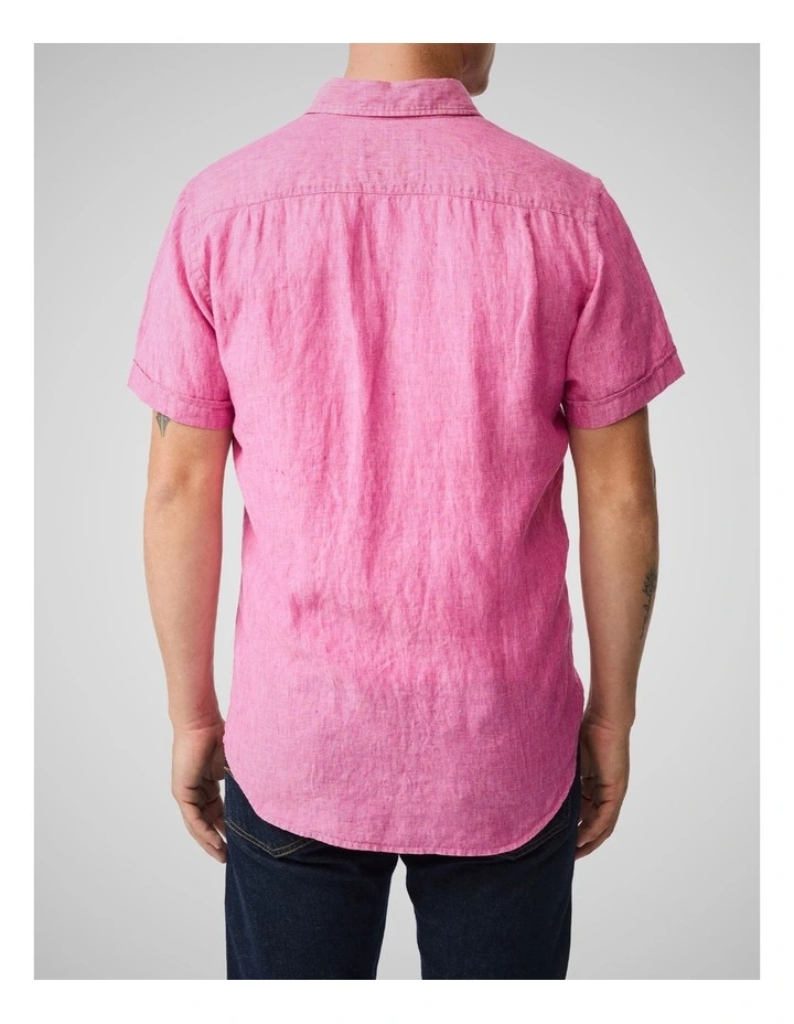 Cathedral Cove Short Sleeve Sports Fit Shirt in Flamingo image 3