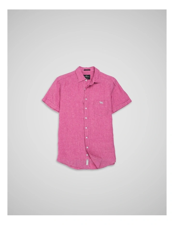 Cathedral Cove Short Sleeve Sports Fit Shirt in Flamingo image 4