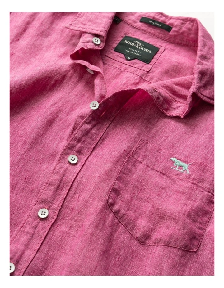 Cathedral Cove Short Sleeve Sports Fit Shirt in Flamingo image 5