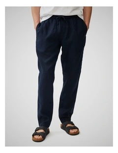 Linen Resort Pant in Navy